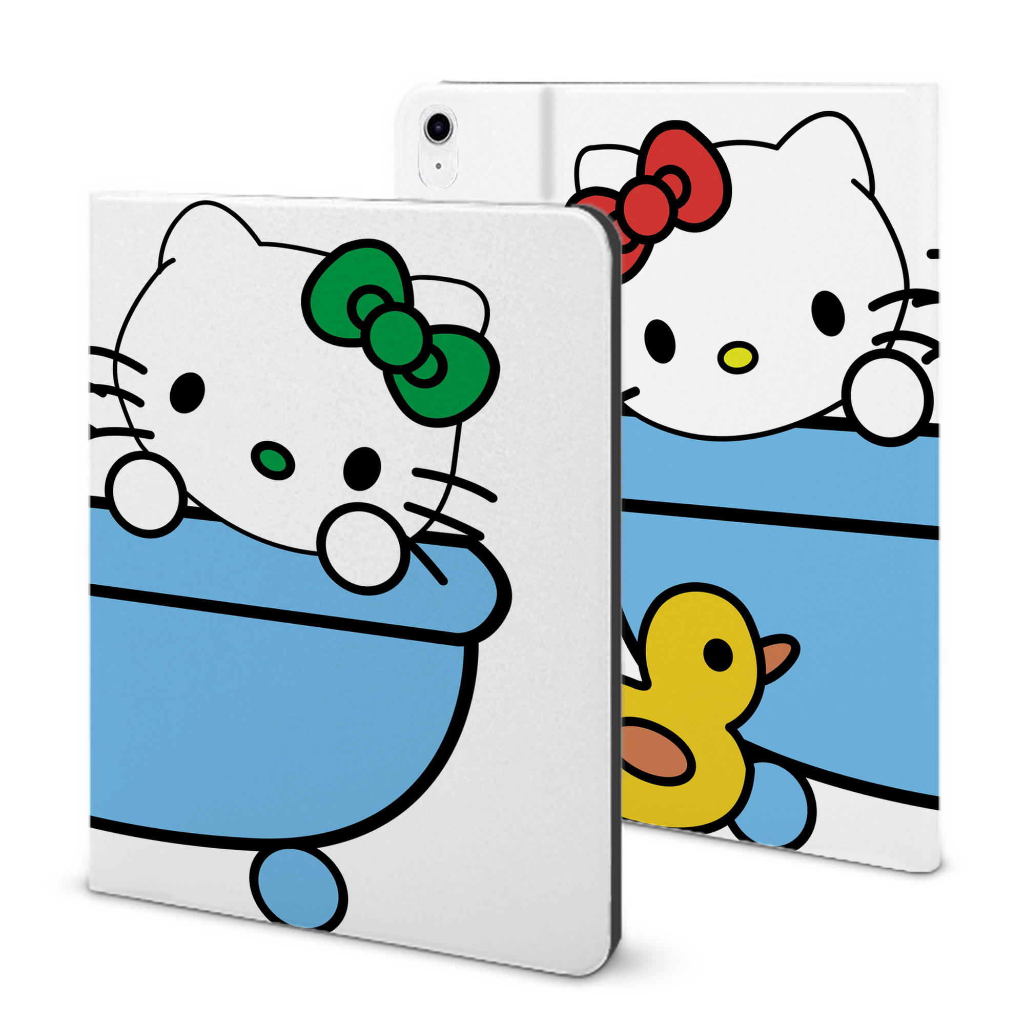 （画像用） Hello Kitty ハローキティ IPad ケース ブック型 PUレザー TPU 耐衝撃 軽量 薄型 ペン収納なし 全面保護 IPad 各モデル対応